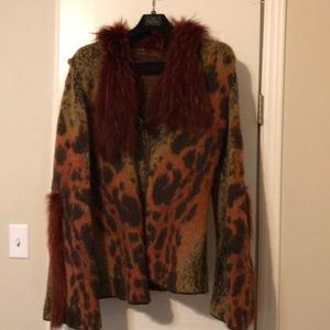 🌈 Roberto cavalli sweater 💕w/fox fur